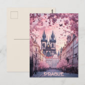 Reizen naar Praag Tsjechië Briefkaart (Voorkant / Achterkant)