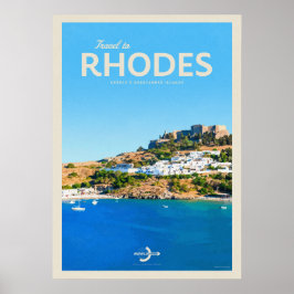 Reizen naar Rhodes Poster