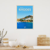 Reizen naar Rhodes Poster (Keuken)