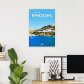 Reizen naar Rhodes Poster (Thuiskantoor)