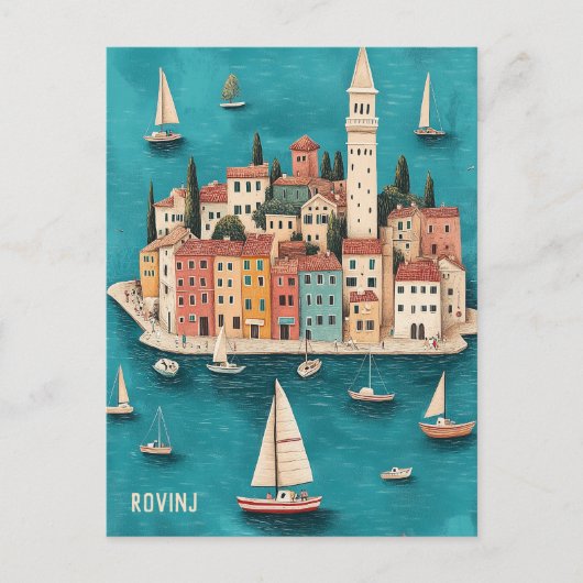 Reizen naar Rovinj Kroatië Briefkaart (Voorkant)