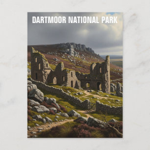 Reizen naar ruïnes in Dartmoor National Park Briefkaart