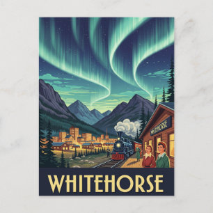 Reizen naar Vintage Whitehorse Yukon Canada Briefkaart