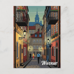 Reizen naar Warschau Polen Briefkaart