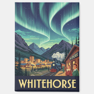 Reizen naar Whitehorse Yukon Canada Vintage Magneet