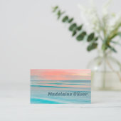 Reizen Ocean Sky Blue Modern Visitekaartje (Staand voorkant)