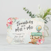 Reizen onder de naam Bridal-douche Kaart (Staand voorkant)