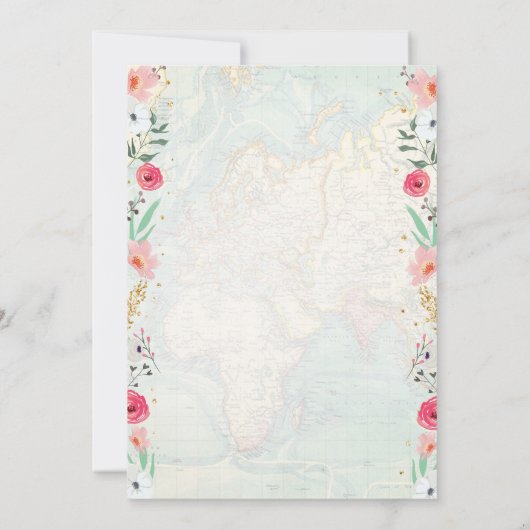 Reizen onder de naam Bridal-douche Kaart (Achterkant)