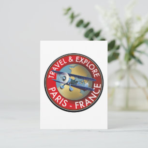 Reizen & Ontdek Parijs Frankrijk Logo Briefkaart