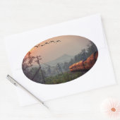 Reizen Ovale Sticker (Envelop)