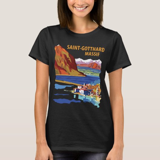 Reizen over de bergpas Saint Gotthard T-shirt (Voorkant)