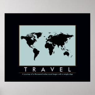 reizen over de hele wereld poster