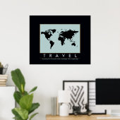 reizen over de hele wereld poster (Thuiskantoor)