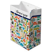 Reizen over de wereld cadeautas medium (Voorkant Gekanteld)