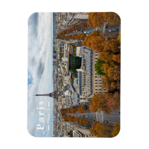 Reizen Parijs Frankrijk Eiffeltoren Gouden Herfst Magneet