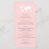 Reizen Passport Reiskaart Avontuur Baby shower Menu (Voorkant / Achterkant)