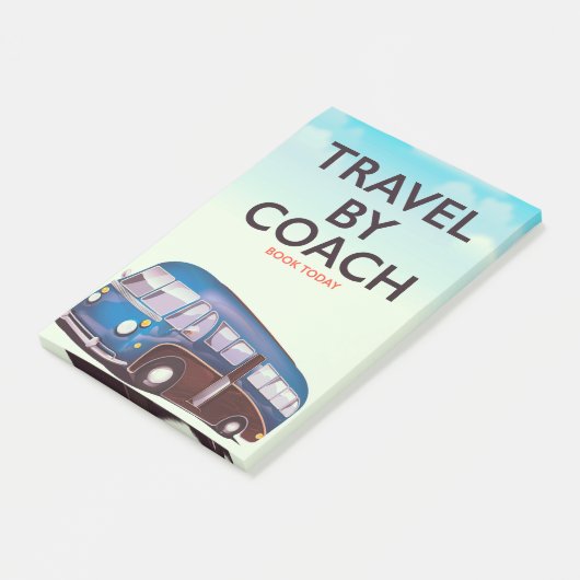 Reizen per bus Britse reisaffiche Post-it® Notes (Schuin)