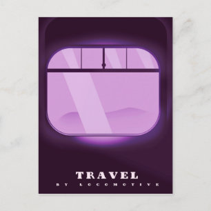 Reizen - Per Locomotief Briefkaart