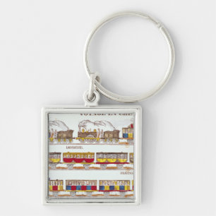 Reizen per spoor in 1845 sleutelhanger