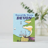 Reizen per trein Devon Briefkaart (Staand voorkant)