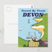 Reizen per trein Devon Briefkaart (Voorkant / Achterkant)
