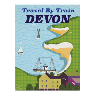 Reizen per trein Devon Perfect Poster