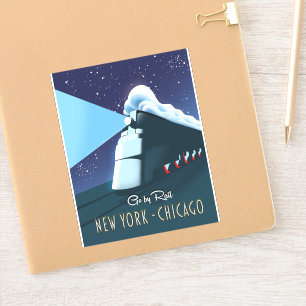 "Reizen per trein" New York - Chicago Sticker