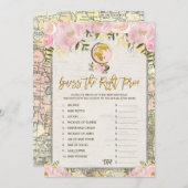 Reizen Raad eens de juiste prijs-Baby shower spelk Kaart (Voorkant / Achterkant)