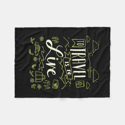 Reizen - reizen is een live reiscadeau fleece deken (Voorkant (Horizontaal))