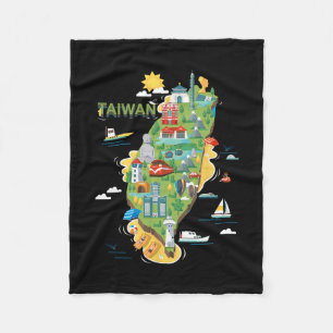 Reizen rond Azië Taiwan Taipei Gezinsvakantie S Fleece Deken