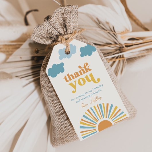 Reizen rond de zon Favor Tags Cadeaulabel
