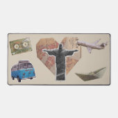 Reizen Schattigee Collage Mixed Media Bureaumat (Voorkant)