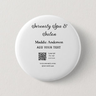 Reizen spa salon scan QR voor diensten website str Ronde Button 5,7 Cm