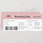 Reizen Thema Adoptie Aankondiging Baby Meisje (Voorkant / Achterkant)