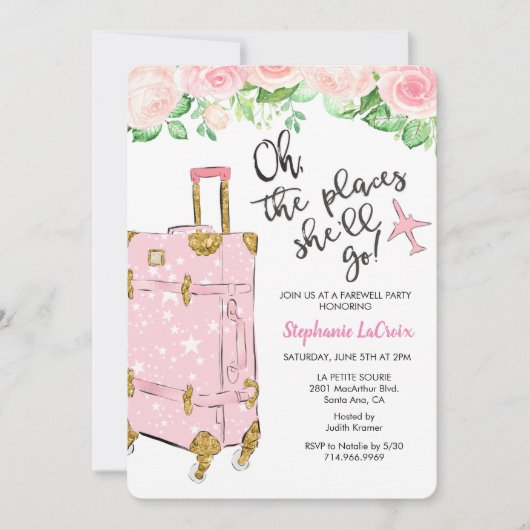 Reizen Thema Afscheid Afscheid Afscheid Feestuitno Kaart (Voorkant)