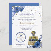 Reizen thema bruids douche uitnodiging (Voorkant / Achterkant)