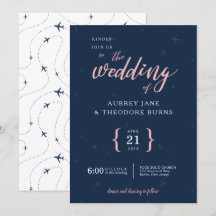 Reizen thema Wanderlust Huwelijksuitnodiging