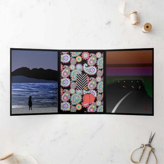 Reizen Trifold Kaart (Binnen)