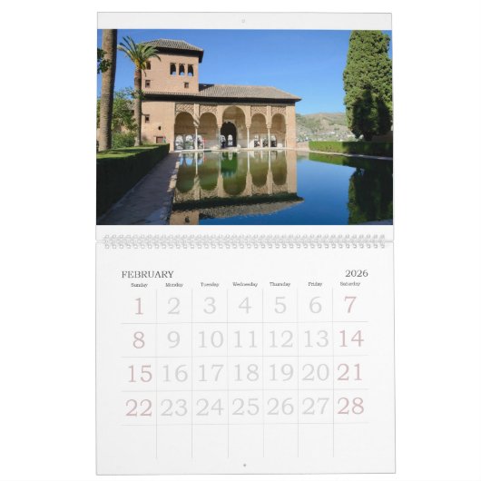 Reizen van 12 maanden Spanje kalender (Feb 2026)