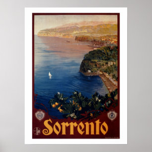 reizen van 1920 Sorrento in Italië Poster