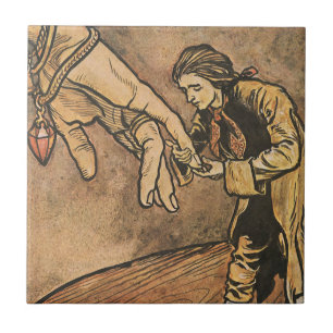 reizen van Gulliver door Arthur Rackham Tegeltje