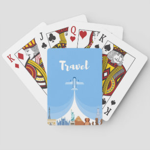 Reizen van kunst over de hele wereld pokerkaarten