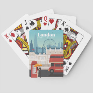 Reizen van kunstreizen naar Londen Engeland Pokerkaarten