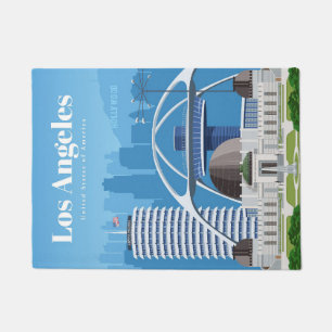 Reizen van kunstreizen naar Los Angeles Deurmat