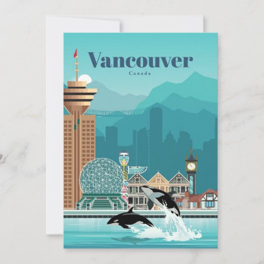 Reizen van kunstreizen naar Vancouver Bedankkaart (Voorkant)
