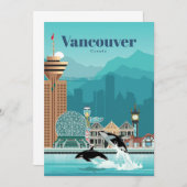 Reizen van kunstreizen naar Vancouver Bedankkaart (Voorkant / Achterkant)