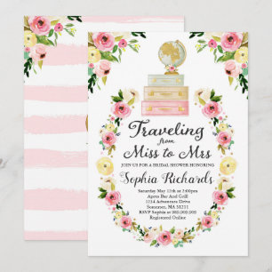 Reizen van mevrouw naar mevrouw Vrijgezellenfeest  Kaart