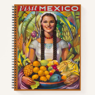 Reizen van Mexicaanse heldere kleurrijke bladeren Notitieboek