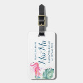 Reizen van Miss naar Mrs. Bagagelabel (Voorkant verticaal)