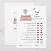 Reizen van Miss naar Mrs. 'Raad eens wie' Spel voo Kaart (Voorkant / Achterkant)